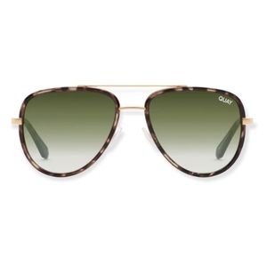 Quay Australia All In Mini Milky Camo Green Fade Sunglasses